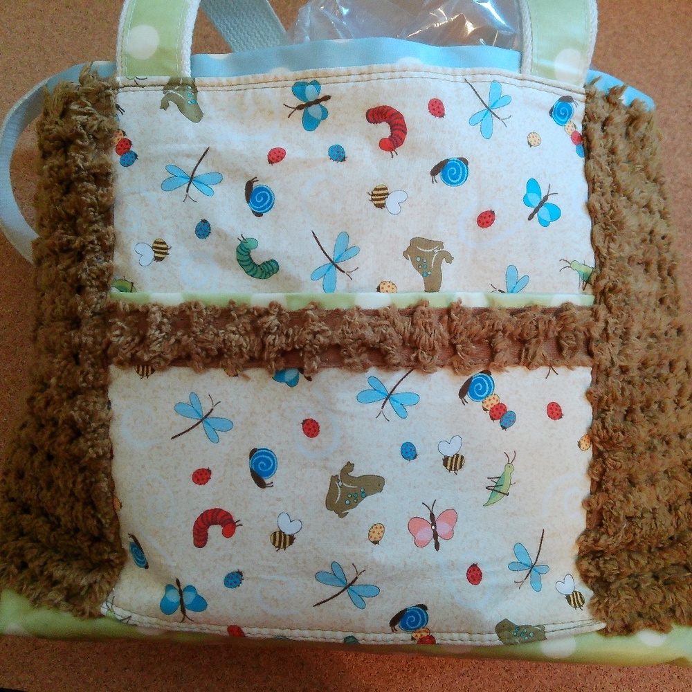 Vinyl & Fabric Tote - Reversable